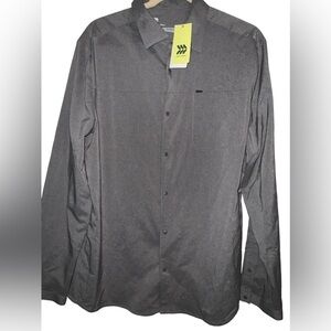 All In Motion Men's Travel Long Sleeve Shirt. Gray. Large. NWT Moisture Wicking